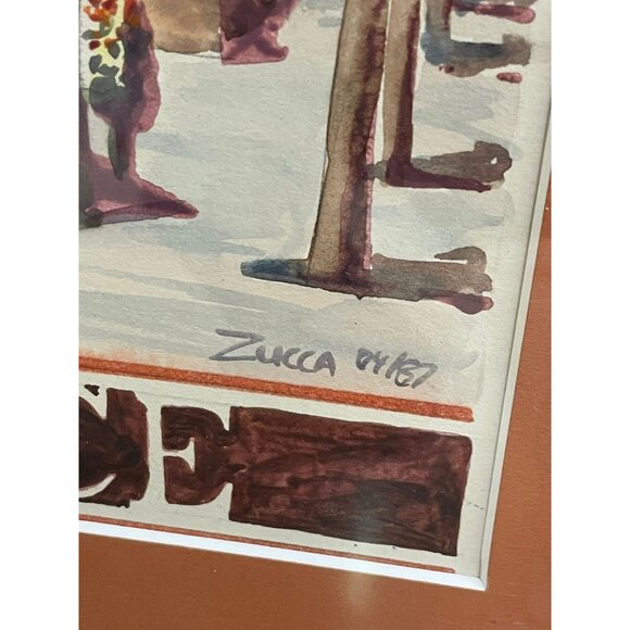 France, Hand Painted Watercolor Artwork by Zucca - Picture 4 of 4